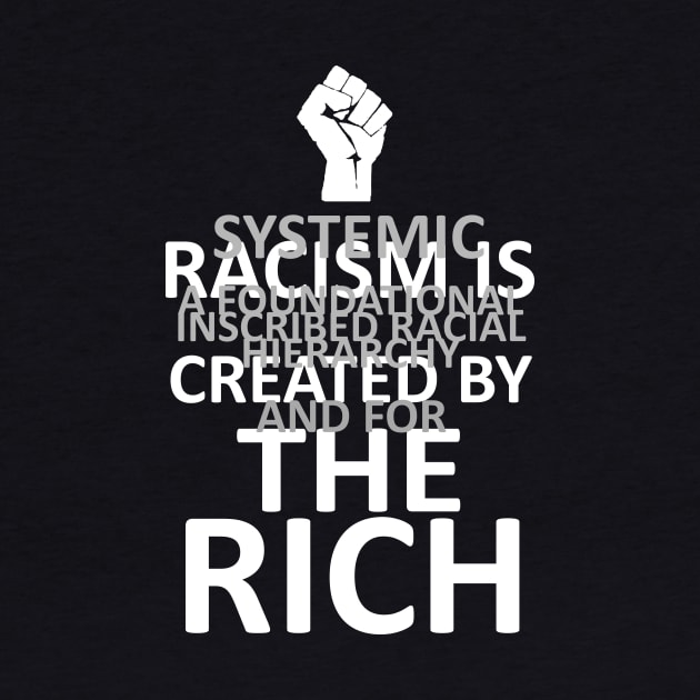 RACISM IS CREATED BY THE RICH (dark BG) by WallHaxx